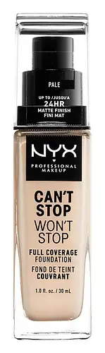 NYX Cosmetics Can't Stop Won't Stop Full Coverage Foundation 01 Pale