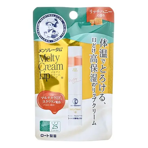 Rohto Mentholatum Melty Cream Lip Balm SPF 25 PA+++ Rich Honey