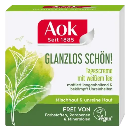 Aok Glanzlos Schön! Tagescreme Mit Weißem Tee