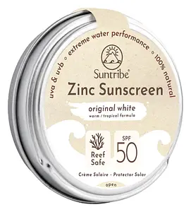 Suntribe Natural Mineral Face & Sport Zinc Sunscreen SPF 50 White
