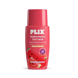 Plix Watermelon Tint Twist Colour Adapting Sunscreen SPF 50 PA++++ Golden Glow (Light)