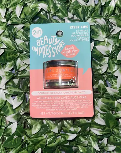 Beauty Impressions Kissy Lips Don't Lie Lip Mask & Lip Scrub Duo Soothing Aloe Vera
