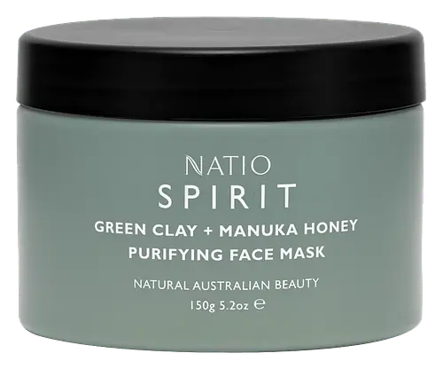 Natio Spirit Green Clay & Manuka Honey Purifying Face Mask