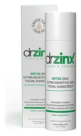 Dr Zinx Organic Extra Sensitive Mineral Sunscreen SPF 50 Zinc + Thuja