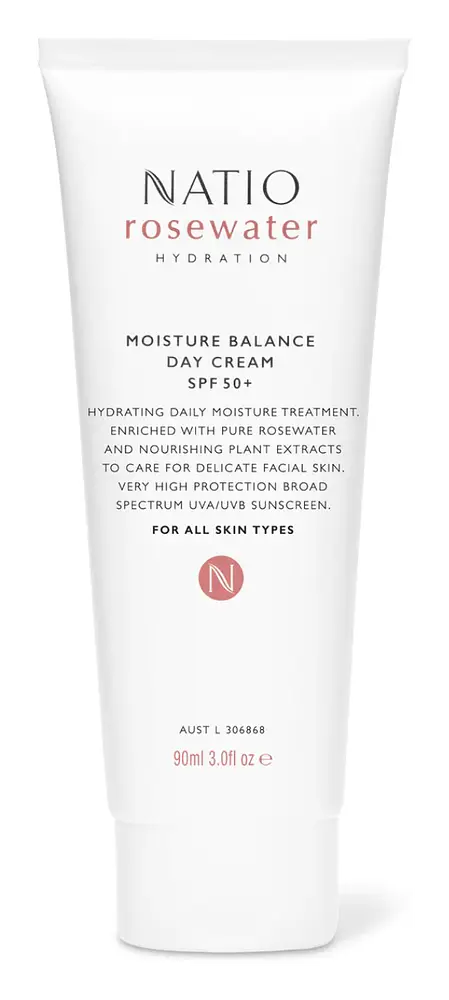 Natio Rosewater Hydration Moisture Balance Day Cream SPF 50+