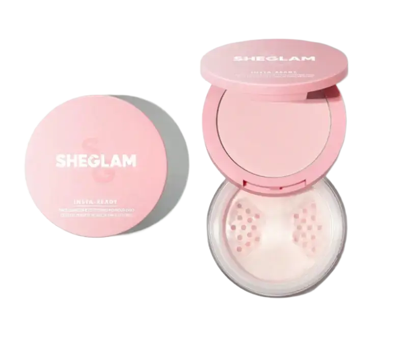 SHEGLAM Insta-Ready Face & Under Eye Setting Powder Duo Bubblegum