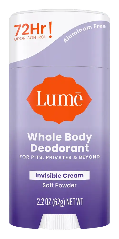 Lume Whole Body Deodorant Invisible Cream Stick Soft Powder