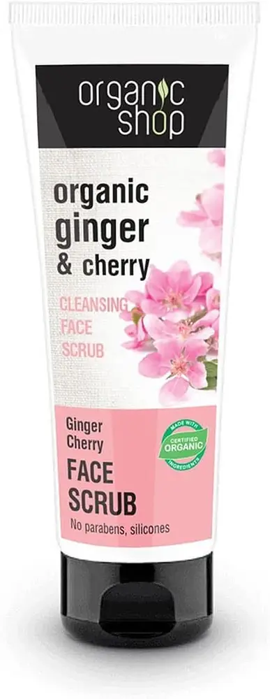 Organic Shop Cleansing Face Scrub Ginger & Cherry