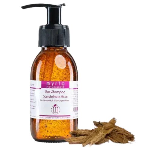 Myrto Natural Cosmetics Bio Shampoo Sandelholz Hirse