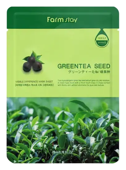 Farm Stay Visible Difference Mask Sheet Green Tea Seed