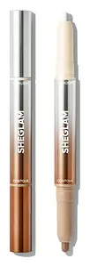 SHEGLAM Fine Line 2-In-1 Nose Contour & Highlight Pen Buff