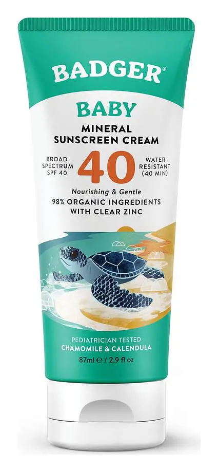 Badger Baby Mineral Sunscreen Cream SPF 40 Chamomile & Calendula