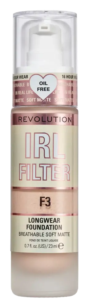Revolution Beauty IRL Filter Longwear Foundation F3