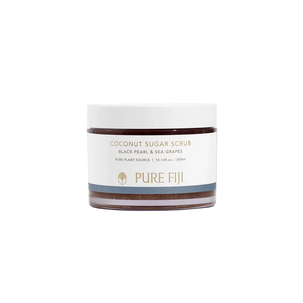 Pure Fiji Coconut Sugar Scrub Black Pearl & Sea Grapes