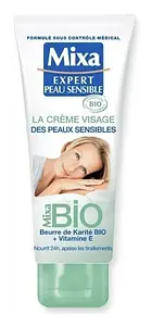 Mixa La Crème Visage Des Peaux Sensibles Beurre De Karité Bio + Vitamine E