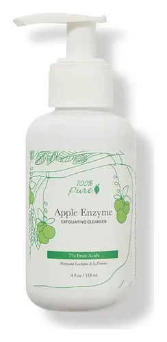 100% Pure 7% Fruit Acids Apple Enzyme Exfoliating Cleanser