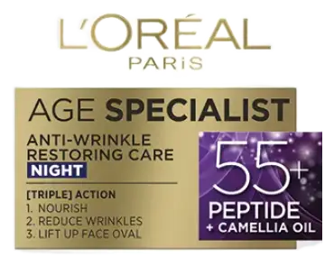 L'Oreal Age Specialist 55+ Anti Wrinkle Restoring Care Night Bulgaria