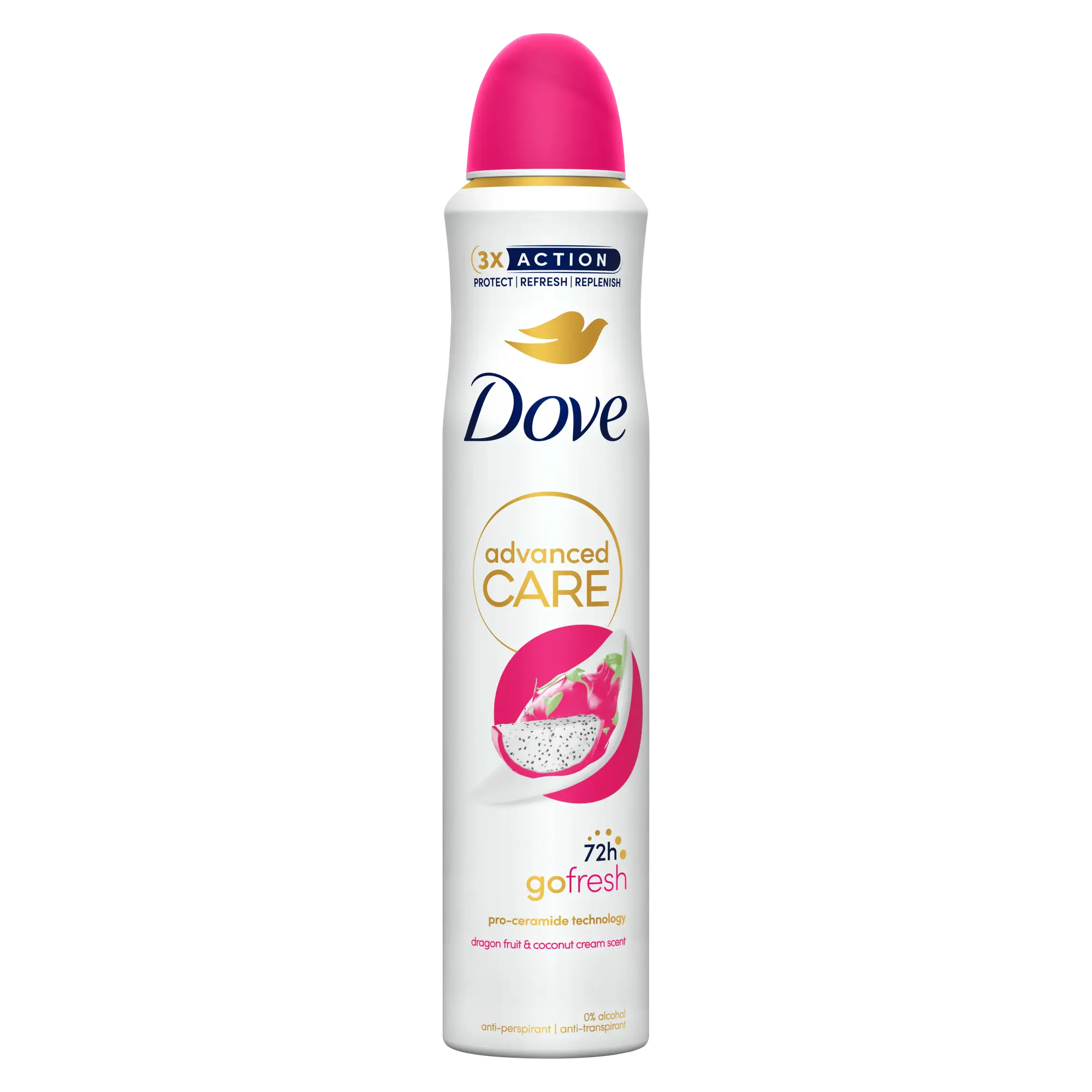 Dove Advanced Care Antiperspirant Deodorant Aerosol Dragon Fruit & Coconut Cream