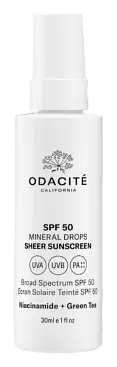 Odacité California SPF 50 Mineral Drops Sheer Sunscreen