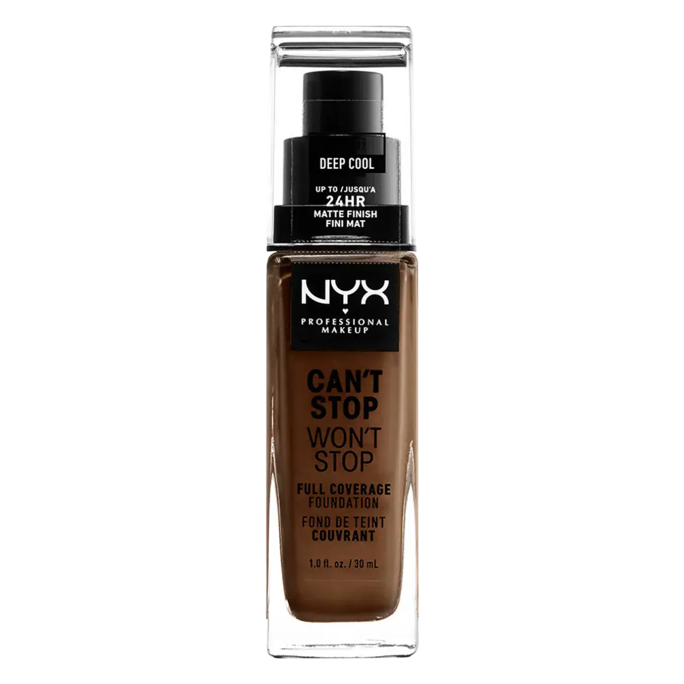 NYX Cosmetics Can't Stop Won't Stop Full Coverage Foundation 22 Deep