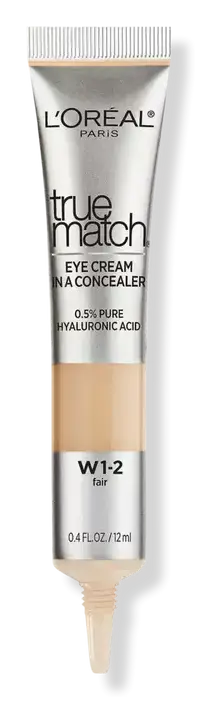 L'Oreal True Match Eye Cream in a Concealer 0.5% Hyaluronic Acid Fair W1-2