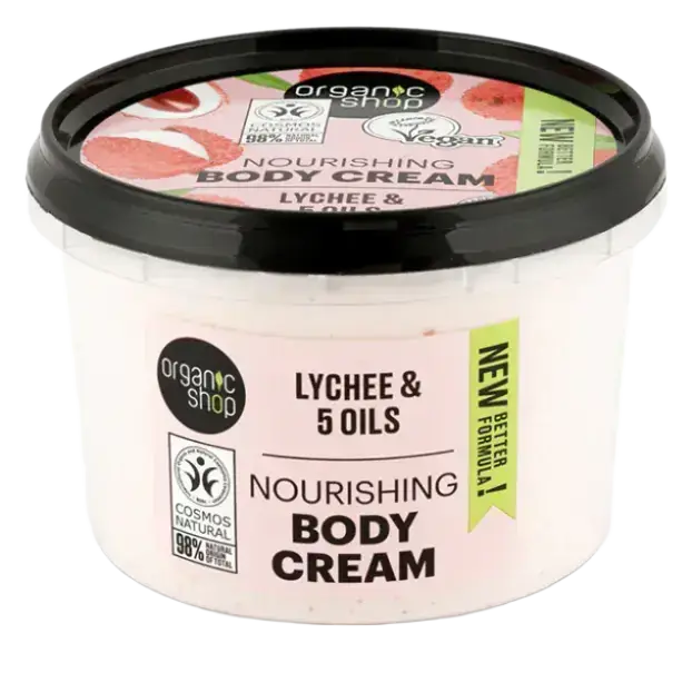 Organic Shop Lychee And 5 Oils Nourishing Body Cream