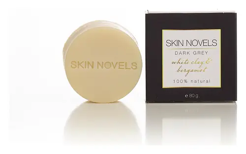 Skin Novels Dark Grey White Clay & Bergamot Natural Soap