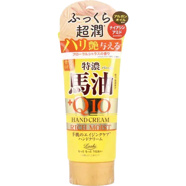 Cosmetex Roland Loshi Moist Aid Japanese Horse Oil & Q10 Rich Moist Hand Cream