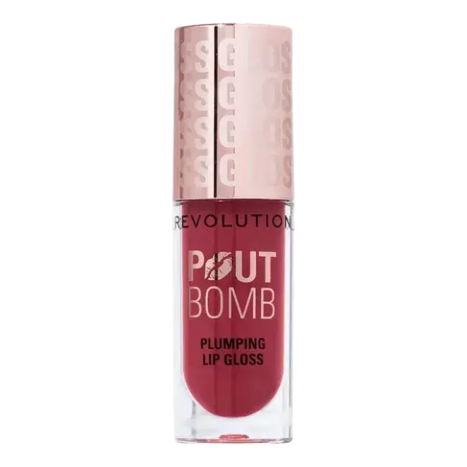 Revolution Beauty Pout Bomb Plumping Lip Gloss Rosewood Rose Pink
