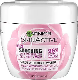 Garnier SkinActive 3-in-1 Face Moisturizer with Rose Water