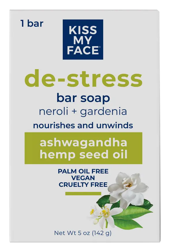 Kiss My Face De-Stress Bar Soap Neroli + Gardenia