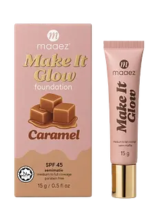 Maaez Make It Glow Foundation SPF 45 Caramel