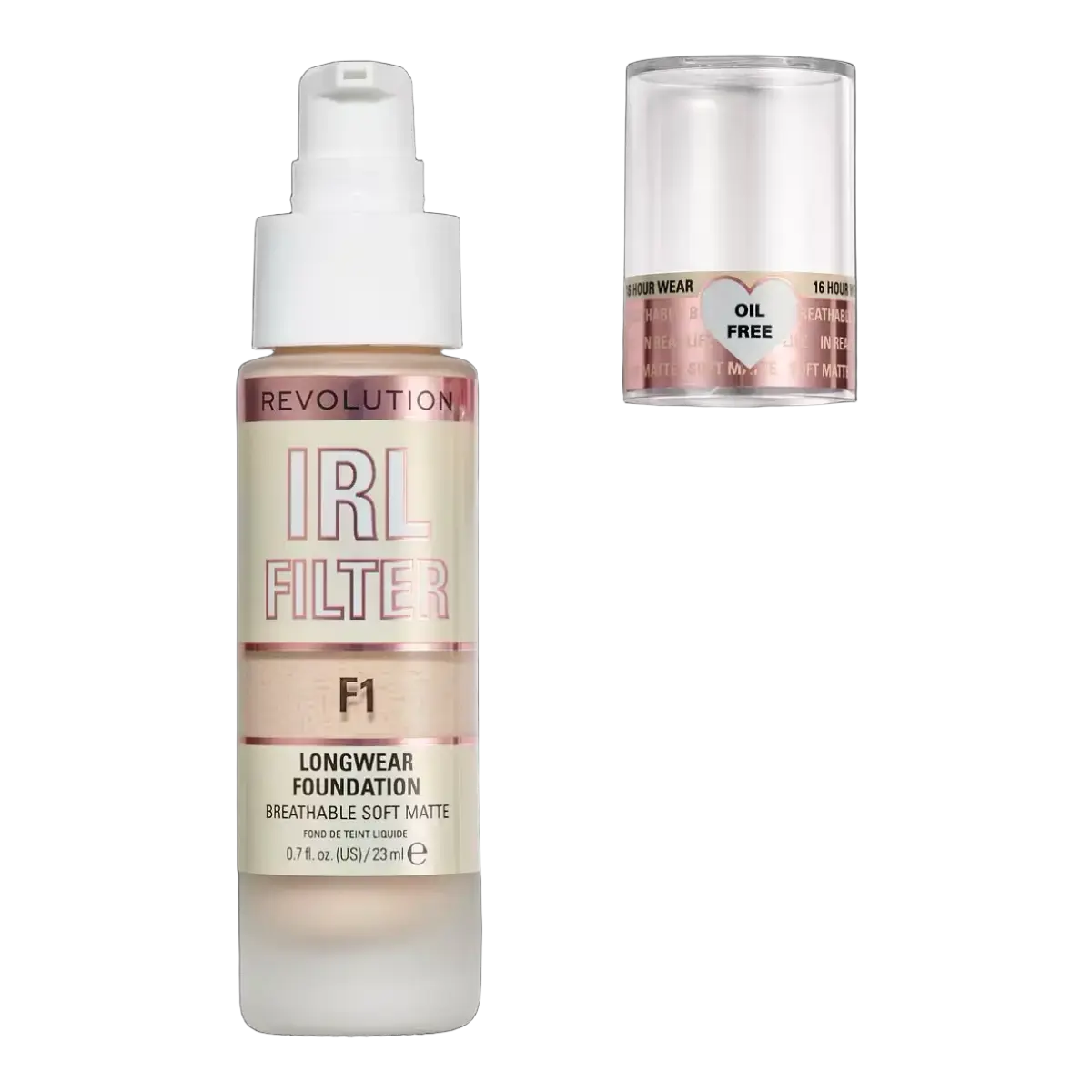 Revolution Beauty IRL Filter Longwear Foundation F1