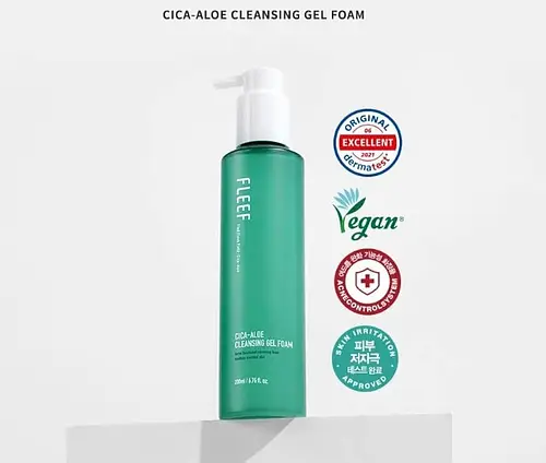 Fleef Cica-Aloe Cleansing Gel Foam