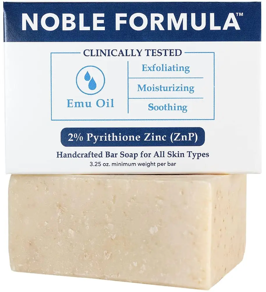Noble Formula 2% Pyrithione Zinc (ZnP) Bar Soap Emu Oil