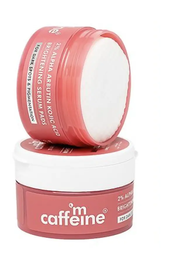 mCaffeine Clear Glow 2% Alpha Arbutin Kojic Acid Brightening Serum Pads