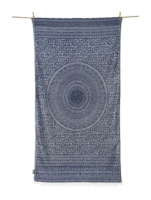 MOA Traditional Peshtemal Towel Inky Blue