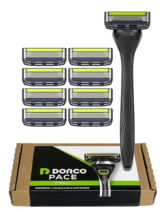 Dorco Pace 5 Pro Razors- Shaving System For Men With Trimmer
