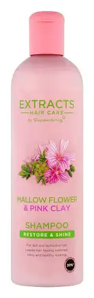 Superdrug Extracts Shampoo Mallow Flower & Pink Clay