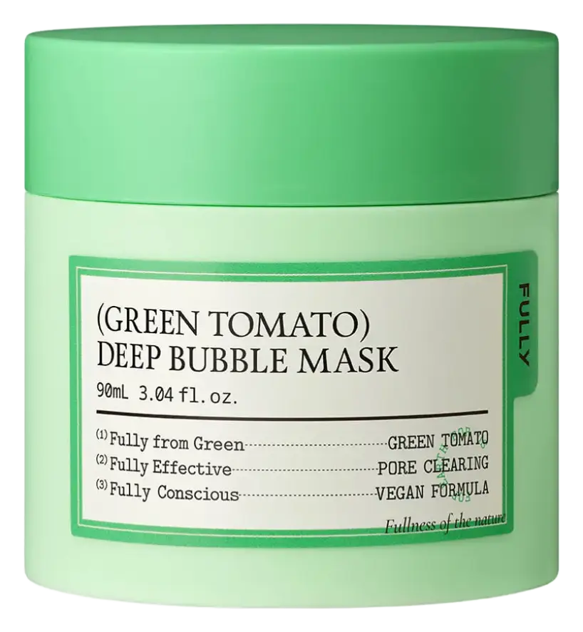 Fully Green Tomato Deep Bubble Mask