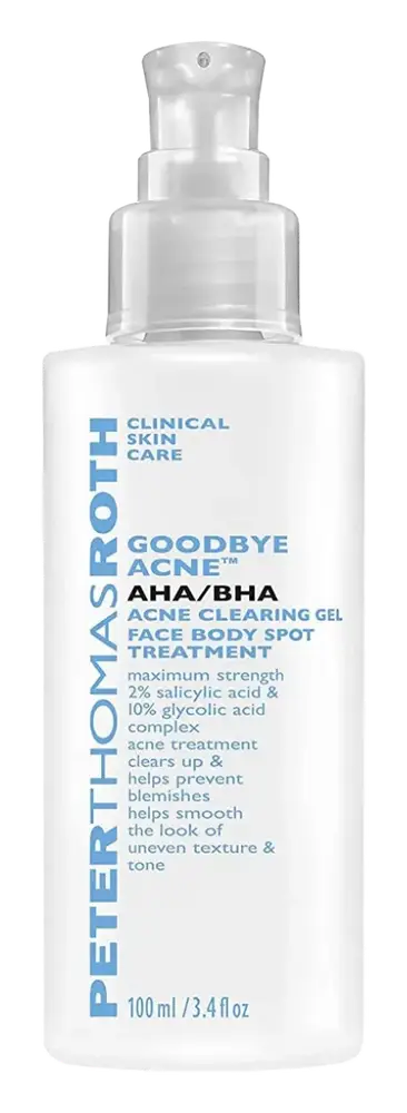 Peter Thomas Roth Goodbye Acne AHA/BHA Acne Clearing Gel Face Body Spot Treatment