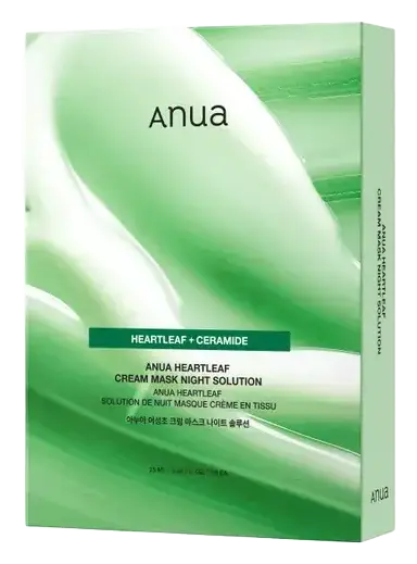Anua Heartleaf Cream Sheet Mask Night Solution