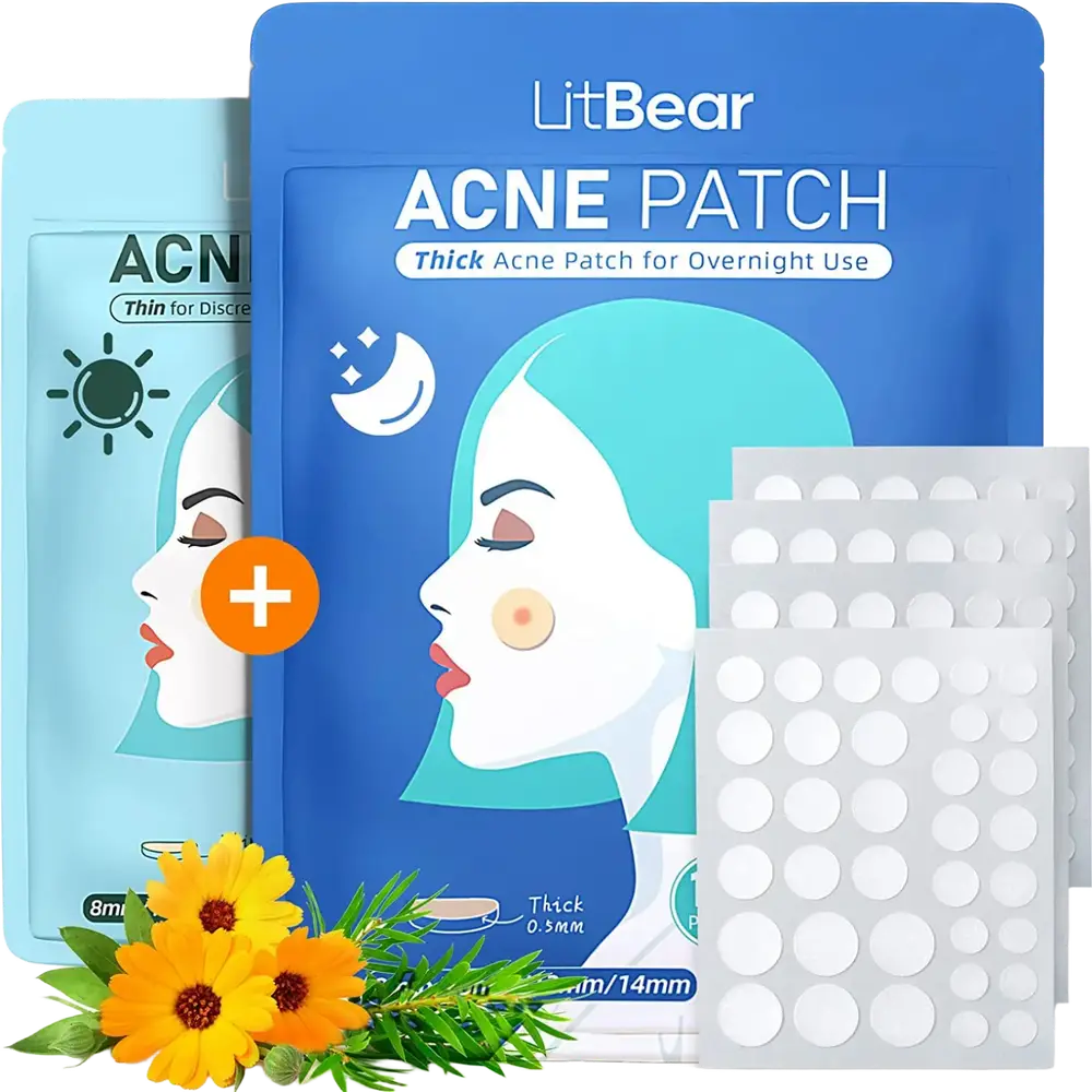 LitBear Day and Night Acne Patches
