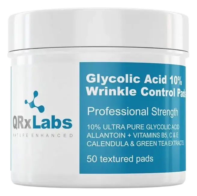 QRxLabs Glycolic Acid 10% Wrinkle Control Pads