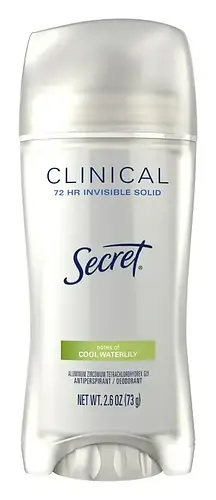 Secret Clinical Strength Invisible Solid Antiperspirant Deodorant Cool Waterlily