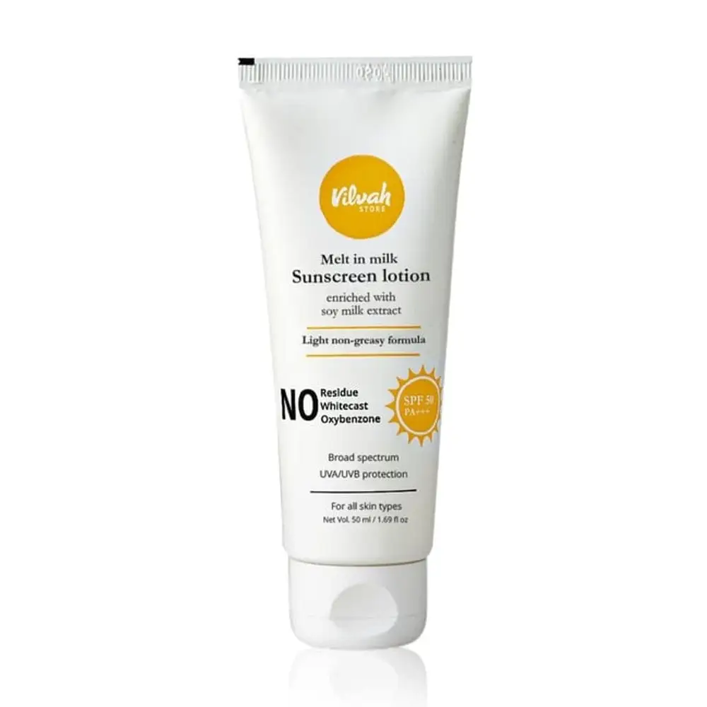 Vilvah Melt-In-Milk Sunscreen Lotion SPF 50