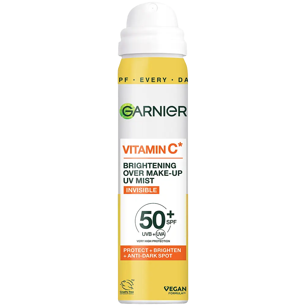 Garnier Vitamin C Brightening Over Make-Up UV Mist Invisible SPF 50+ UK