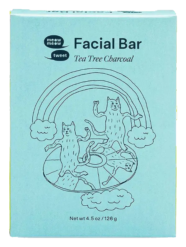 Meow Meow Tweet Facial Bar Tea Tree Charcoal