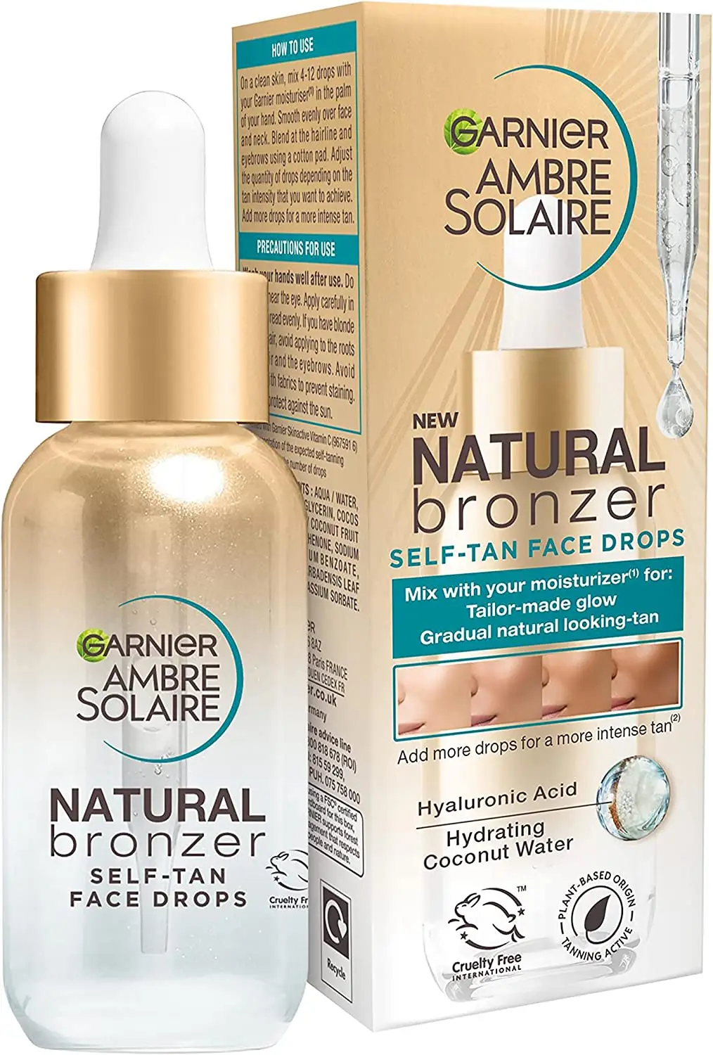 Garnier Ambre Solaire Natural Bronzer Self-Tan Face Drops