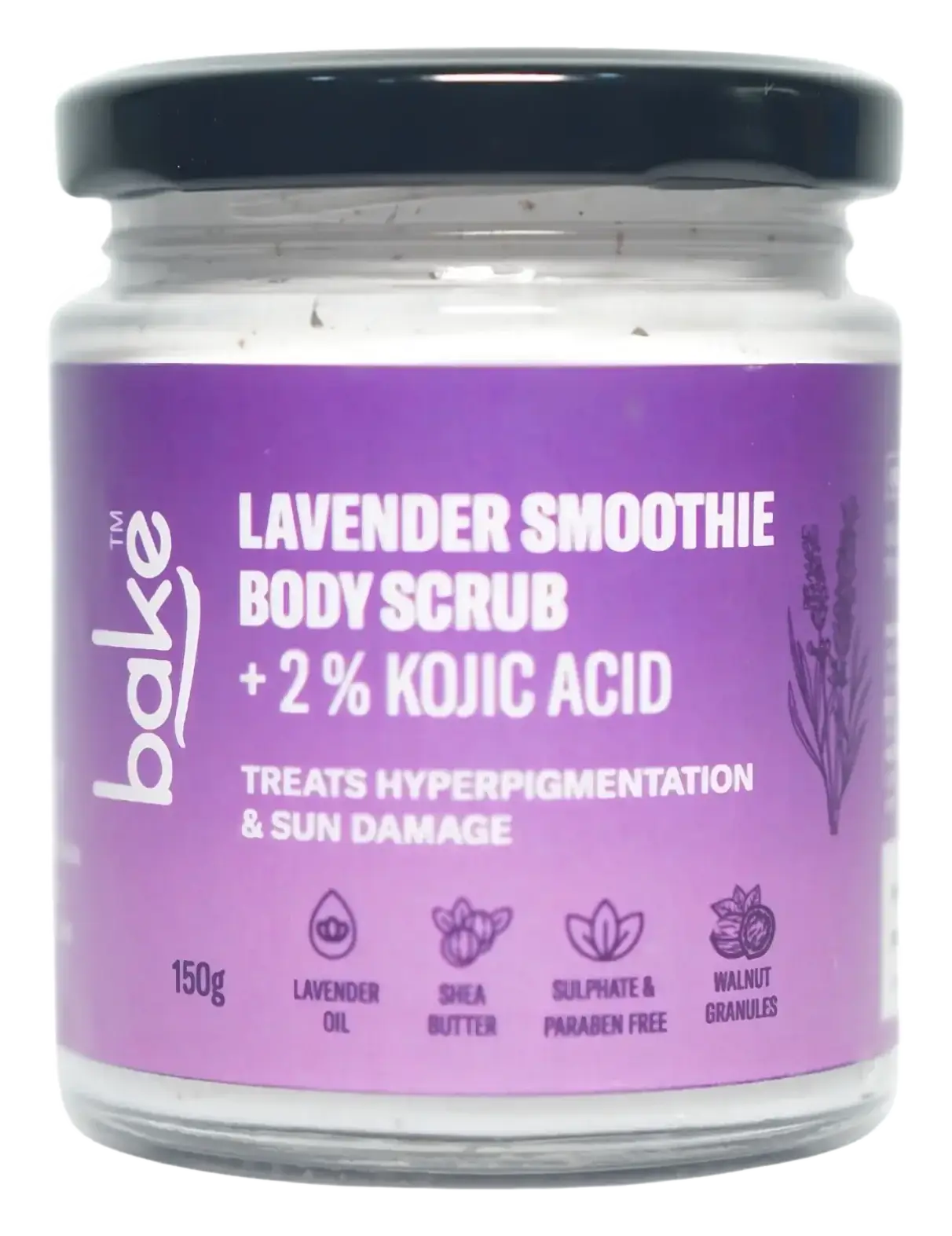 Bake Lavender Smoothie Body Scrub With 2% Kojic Acid